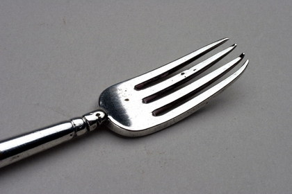 Rare Cape Silver tubular handled Konfyt fork